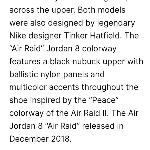 Air Jordan 8s Air Raids